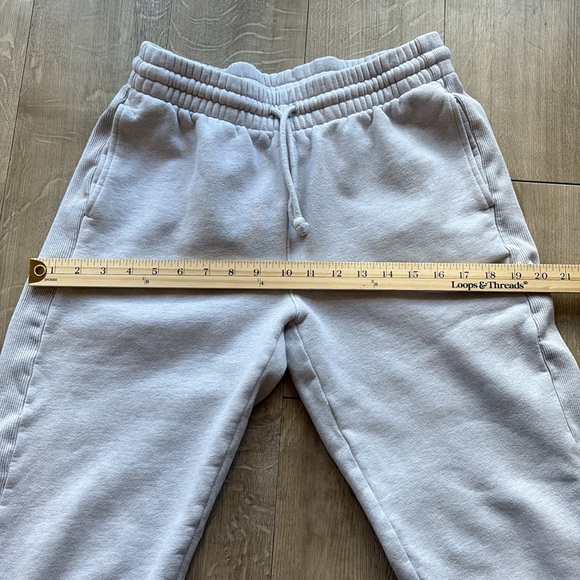 TNA Cozy Fleece Boyfriend Sweatpants Size Small Light Grey Aritzia - Picture 6 of 10